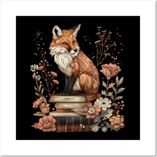 Blooms And Beasts Fox And Flowers Posters and Art